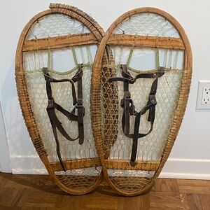 Vintage Snowshoes with Leather Straps
